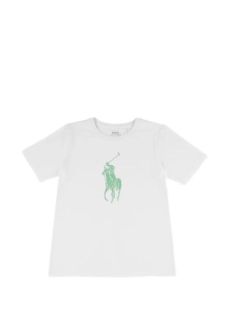 T-shirt con stampa logo RALPH LAUREN | 9P0141TEGZ